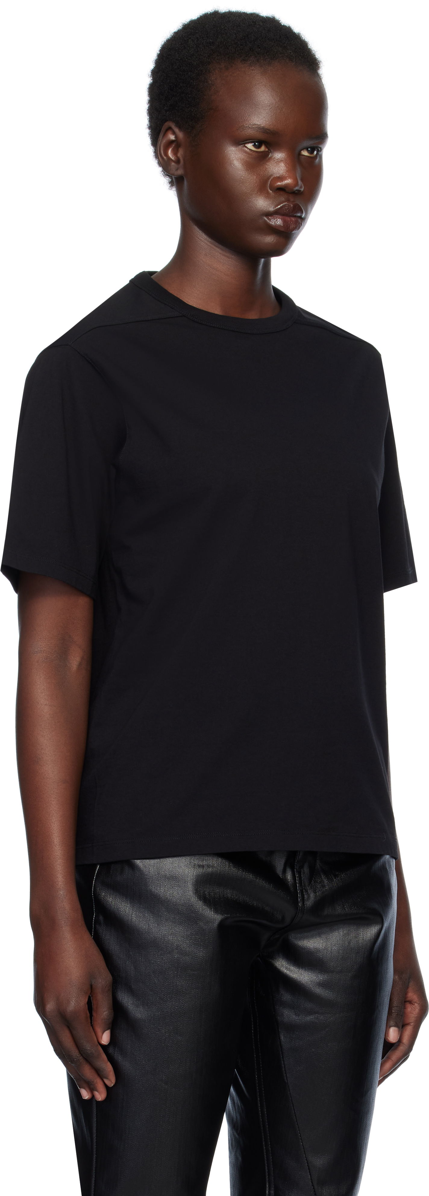 T-shirt Rick Owens Rick Owens Hollywood Brad T-Shirt Svart | RP01E7200 JA, 1