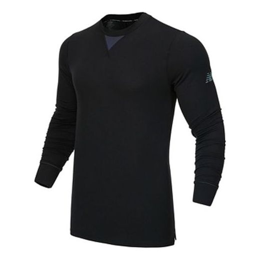 Sweater New Balance Long Sleeve Running Top Svart | MT13290-BK