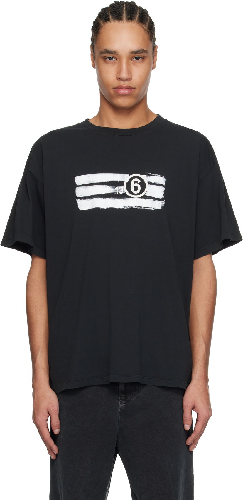 T-shirt Maison Margiela MM6 Maison Margiela Numeric T-Shirt Svart | SH2GC0023 M20115