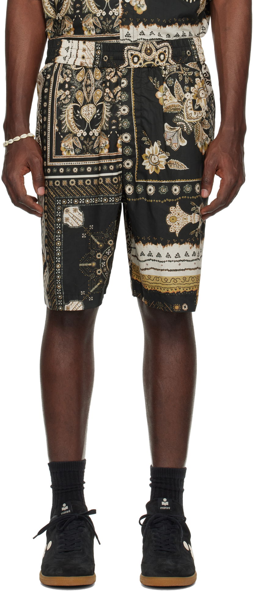 Shorts ISABEL MARANT Isabel Marant Gregorian Paisley Print Shorts Svart | 25PSH0207HA-C1I09H