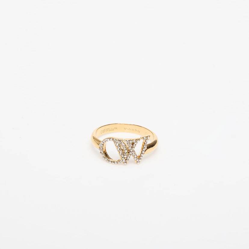 Ringa Off-White Off-White OW Ring with Rhinestones Gul | OWOC11AC99MET0017672