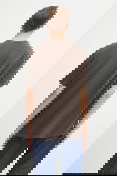 T-shirt Helmut Lang Helmut Lang Logo Print T-Shirt Brun | P05HM501, 2