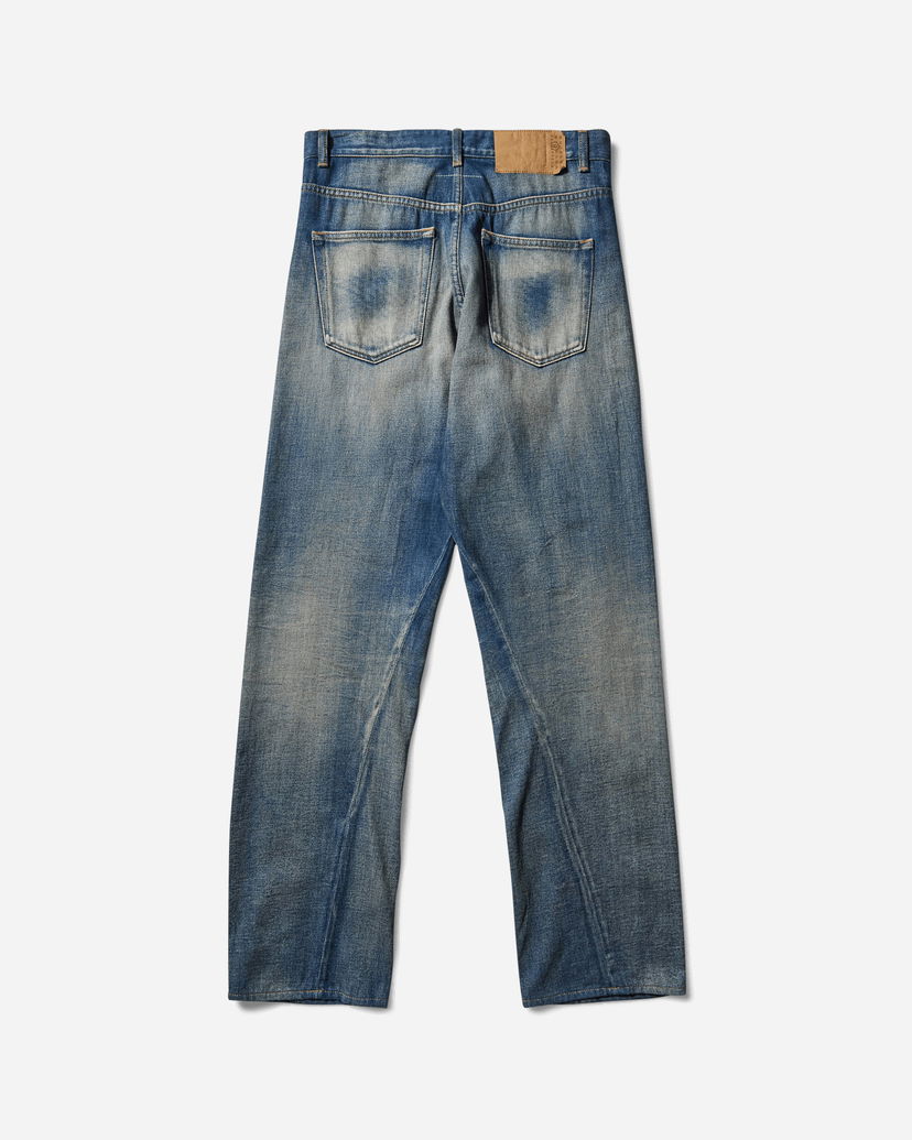 Jeans Maison Margiela Wide-Leg Washed Denim Jeans Blå | SH0LA0024 962