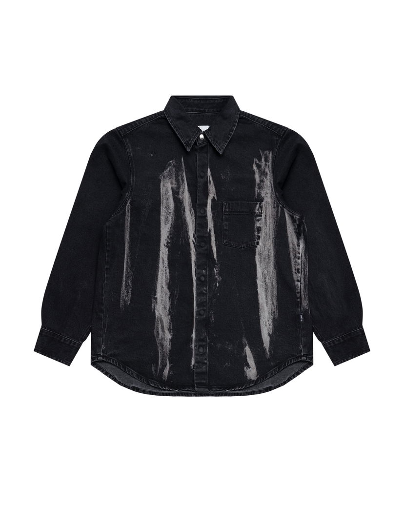 Skjorta Arte Antwerp Arte Antwerp Painted Denim Shirt Svart | AW25-029S-BD
