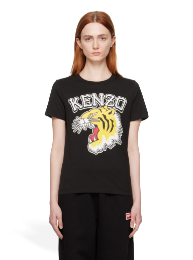 T-shirt KENZO Paris Varsity Jungle Svart | FD62TS0844SO
