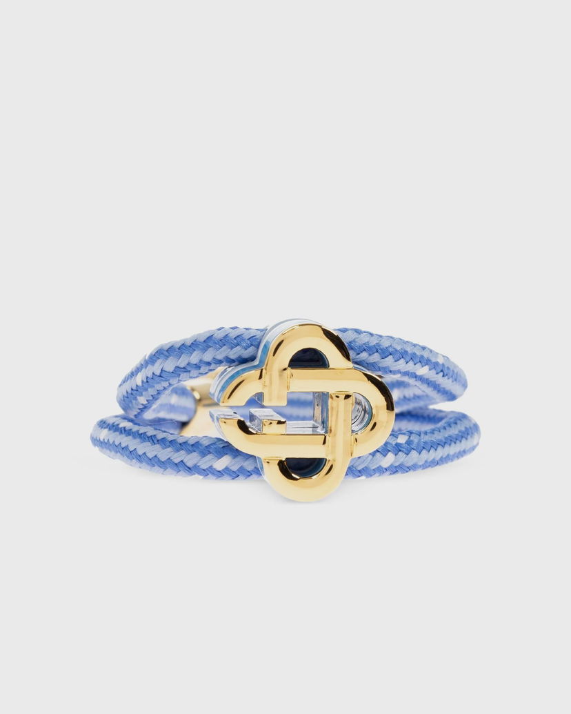 Armband Casablanca Cord Bracelet with Clover Clasp Blå | APF25-JW-294-03