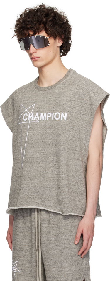 Linne Rick Owens Rick Owens Champion Edition Micro Tatlin Tank Top Grå | CM01E1667 CHMJ JERSEY, 3