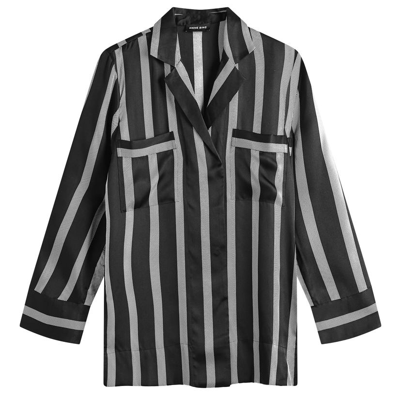 Skjorta Anine Bing Lynette Print Shirt, Size Medium Svart | A-07-10345-PRT31