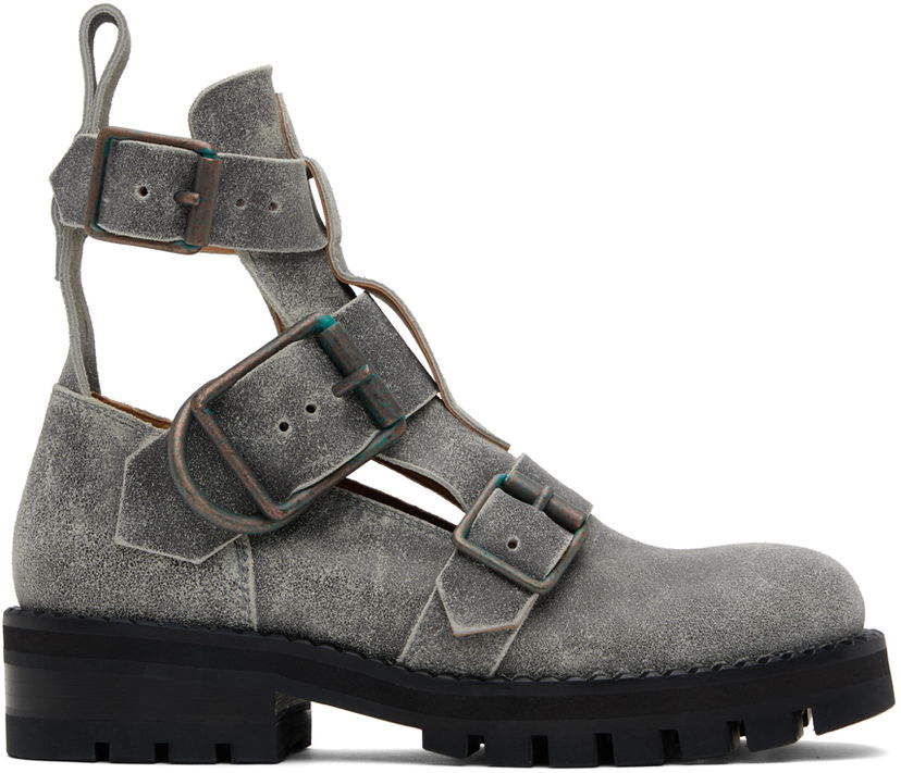 Skovård Vivienne Westwood Vivienne Westwood Rome Cutout Buckle Boots Grå | 71010073M-L006F-