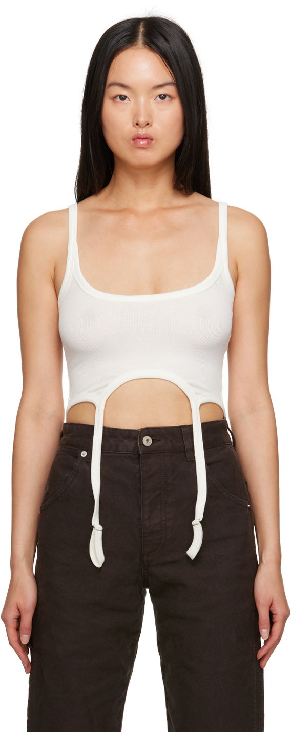 Linne HERON PRESTON Hooks Tank Top Vit | HWAC005F23JER0010400, 0