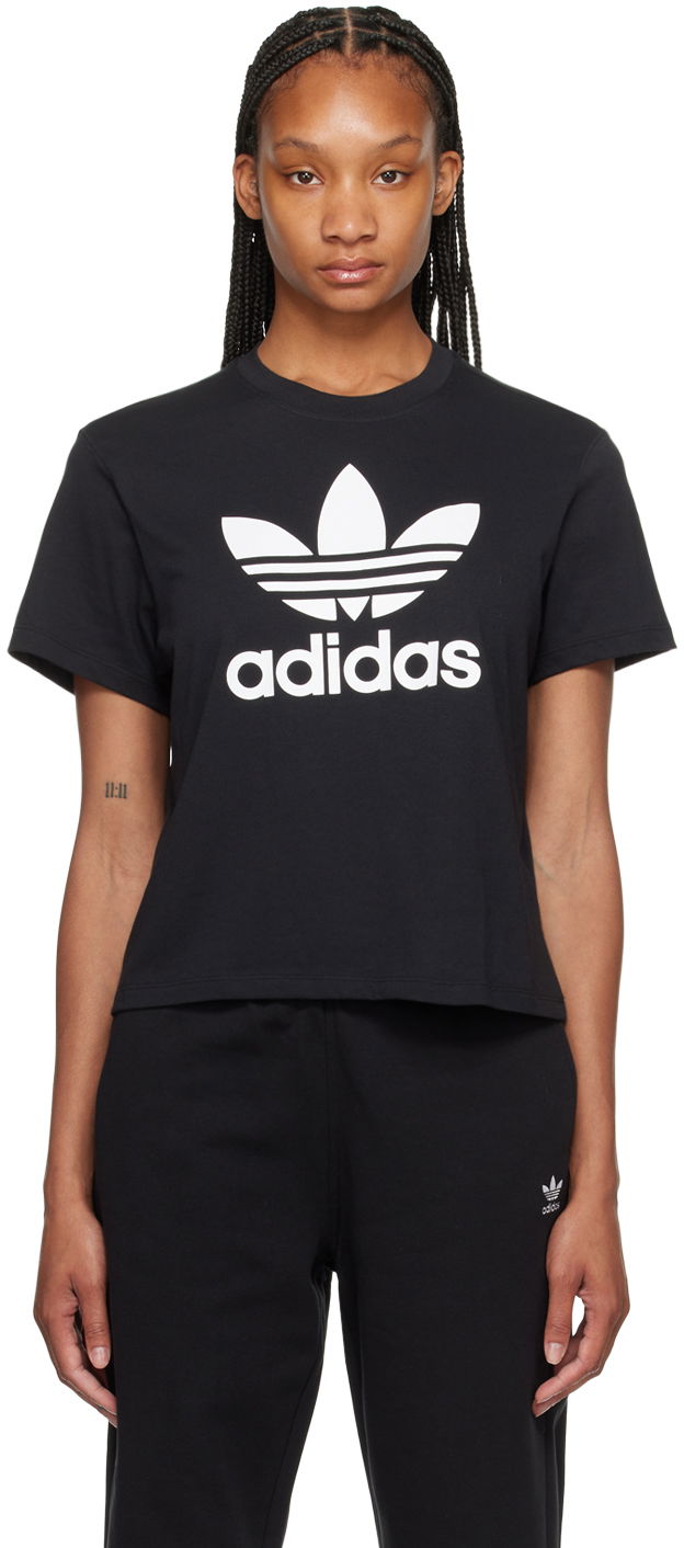 T-shirt adidas Originals Black Adicolor Trefoil T-Shirt Svart | IU2422