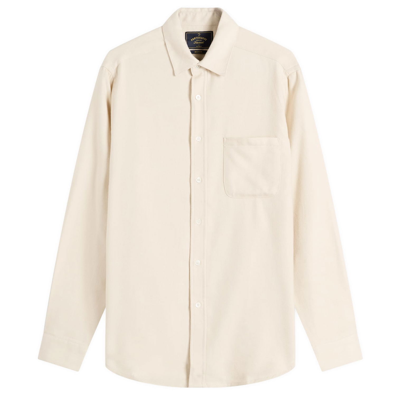 Skjorta Portuguese Flannel Portuguese Flannel Teca Flannel Shirt, Size Small Beige | AW25072-ECR, 1
