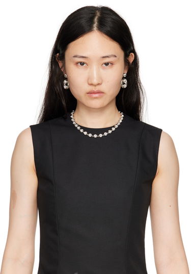 Örhängen Amina Muaddi Crystal Drop Earrings Metallisk | IRIS EARRING, 2