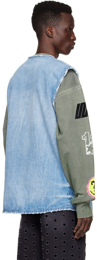 Väst We11done We11done Sleeveless Denim Vest Blå | WD-DV1-22-331-M-BL, 2