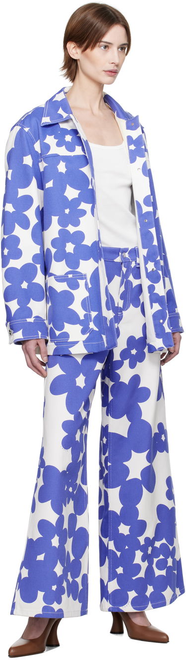 Jacka Marni Marni Dillies Print Jacket Blå | JKMA0347S0 UTC462, 4