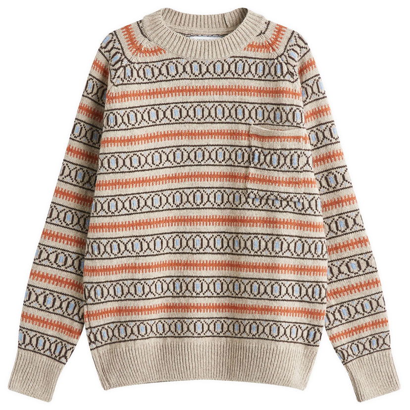 Sweater Universal Works Universal Works Loose Pocket Knit Jumper Beige | P31215-OAT