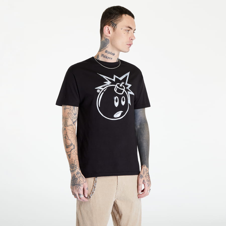 T-shirt THE HUNDREDS Chrome Adam T-Shirt Svart | T22F101026 BLK, 0