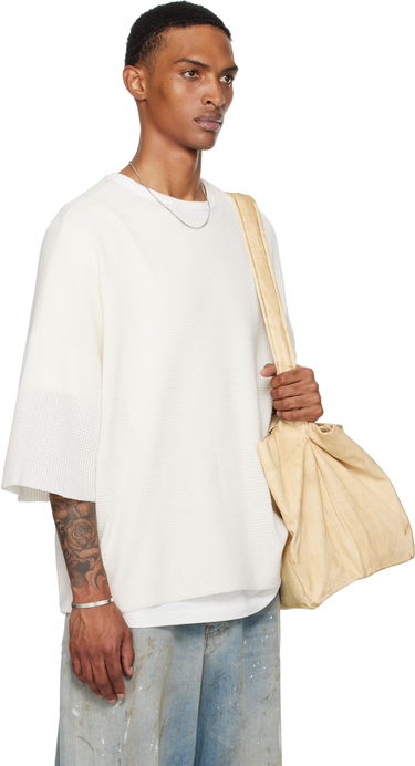 T-shirt Fear of God Fear of God ESSENTIALS Waffle Short Sleeve T-Shirt Vit | 192SP256154F, 1