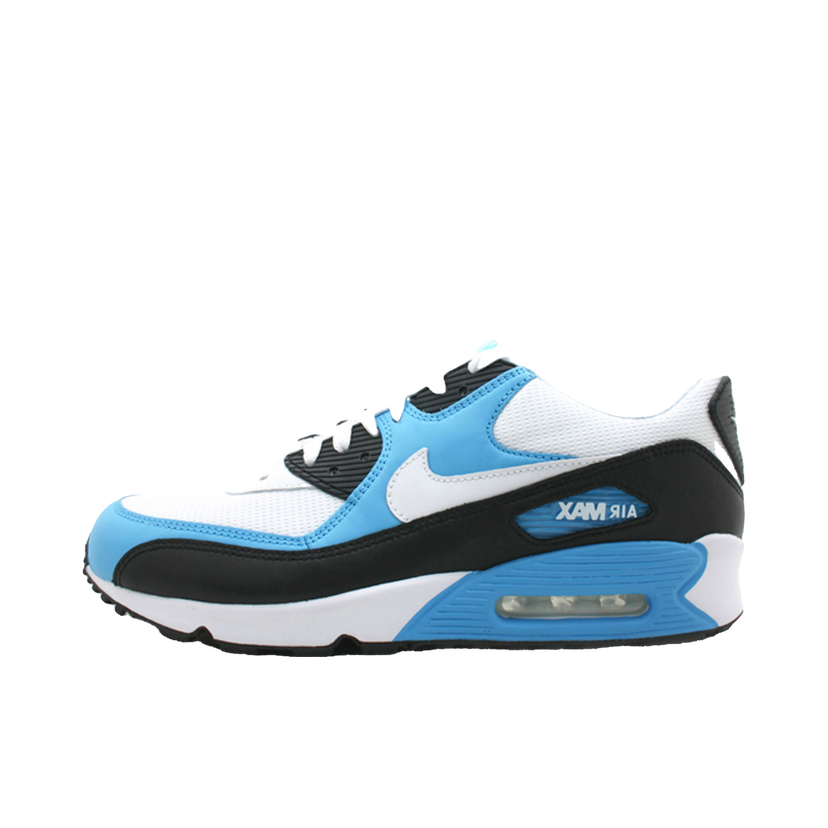 Sneakers och skor Nike Air Max 90 Leather White Vivid Blue Turkos | 302519-116