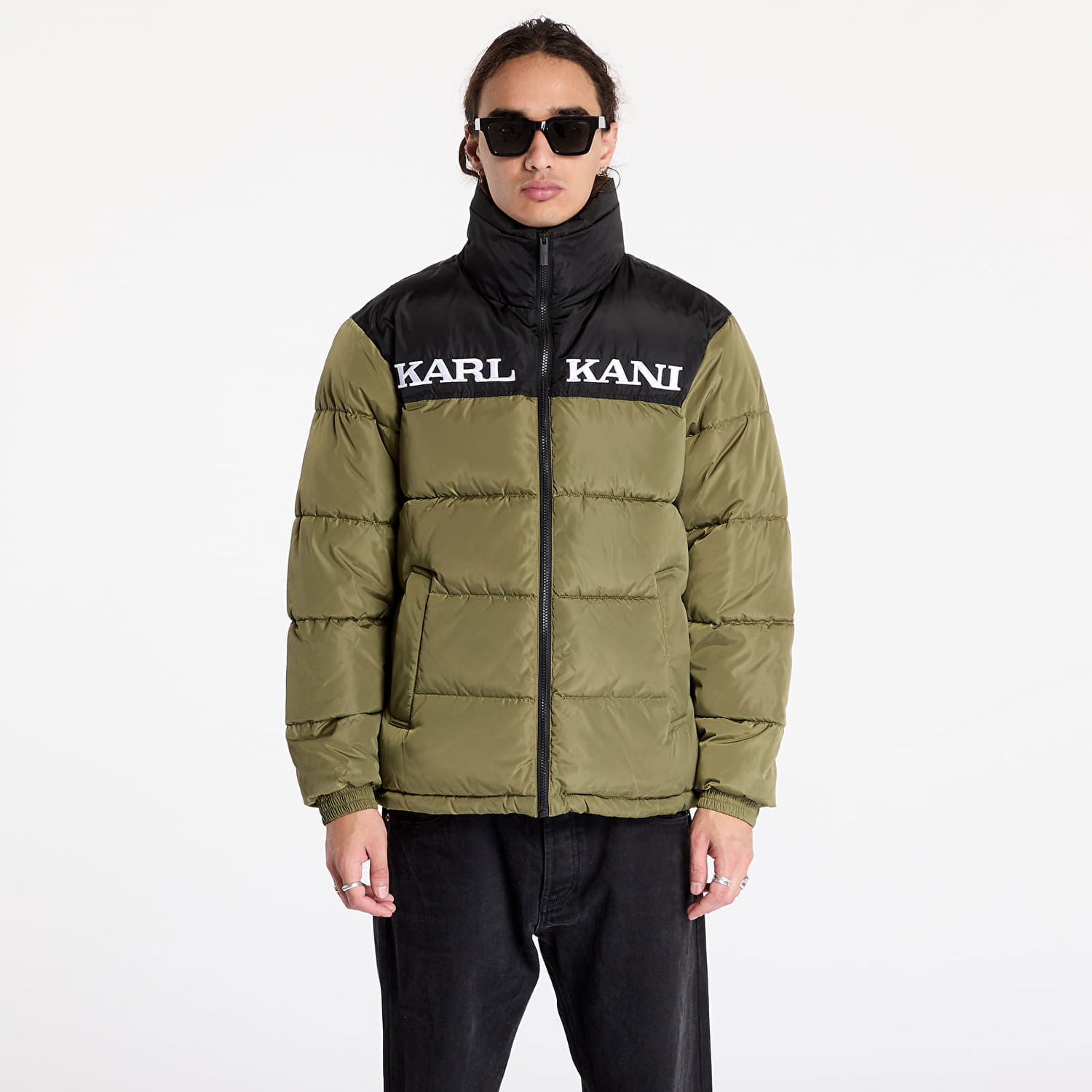 Pufferjacka Karl Kani Jacket Retro Essential Puffer Jacket Olive L Grön | 60760012, 0