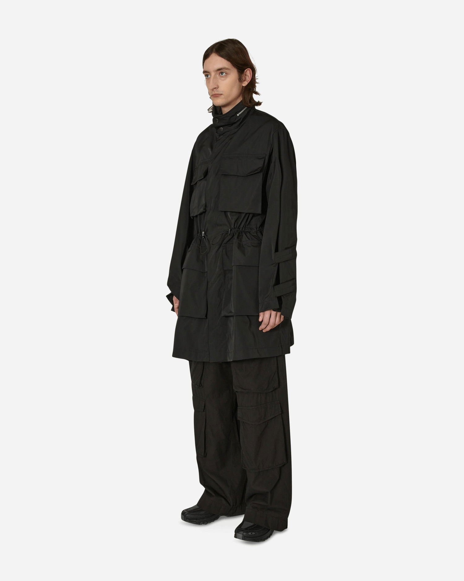 Parkas Dries Van Noten Nylon Parka Jacket Svart | 231-020518-6347 900, 1