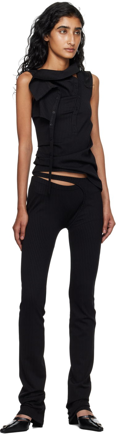 Damasker Ottolinger Ottolinger Ada Pinstripe Leggings Svart | 102-800603-03, 3