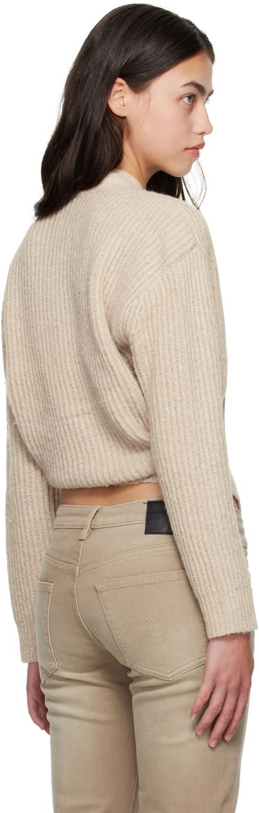 Sweater R13 R13 Split Hem Ribbed Cardigan Beige | R13WY296-Y211A, 2