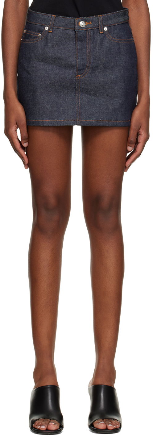 Kjol A.P.C. Denim Mini Skirt Blå | CODBS-F06093, 0