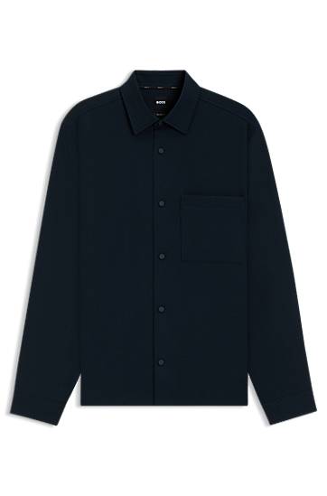 Skjorta BOSS Relaxed Fit Performance Stretch Twill Shirt Mörkblå | 50545325