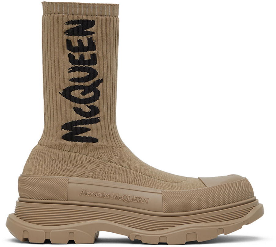 Sneakers och skor Alexander McQueen Tread Slick High Sneakers Beige | 705671W4TV1, 0
