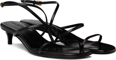 Tillbehör Khaite KHAITE Loop Kitten Heel Sandals Svart | F3076-920, 3