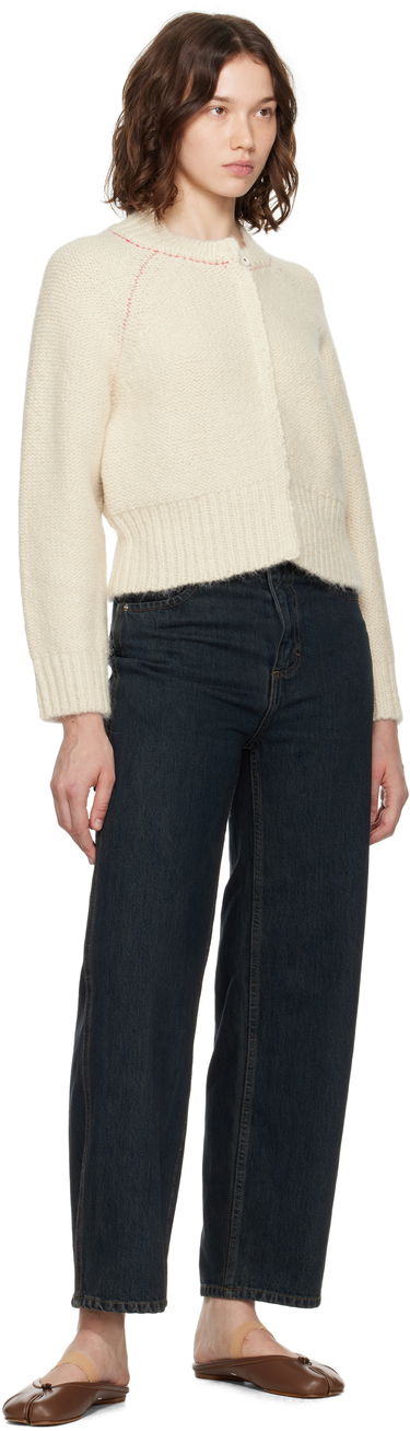 Sweater Eckhaus Latta Eckhaus Latta Fisherman's Bomber Cardigan Vit | 8264-EL-PF25-EG -, 3