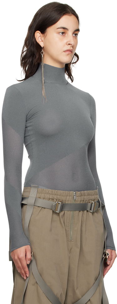 Kropp Dion Lee Dion Lee Helix Mock Neck Top Grå | C7229F23, 1