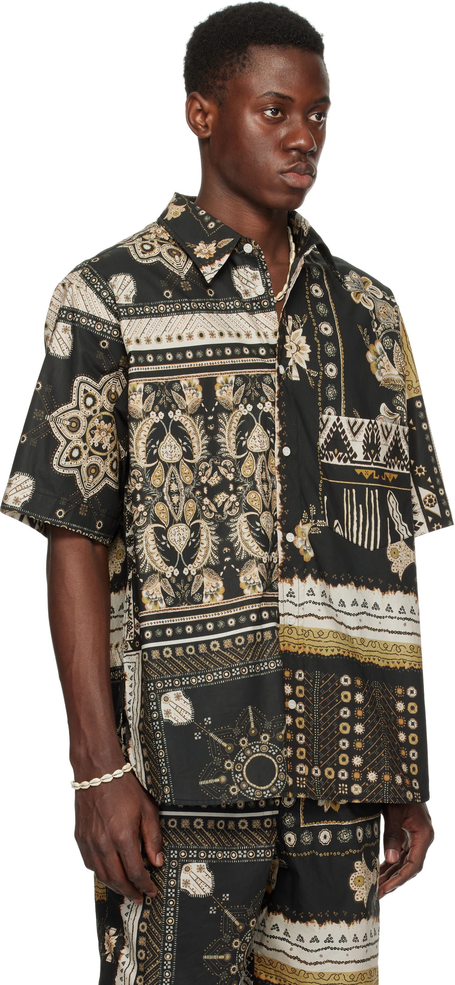 Skjorta ISABEL MARANT Isabel Marant Garlonn Patchwork Print Shirt Svart | 25PCH0216HA-C1I09H, 1