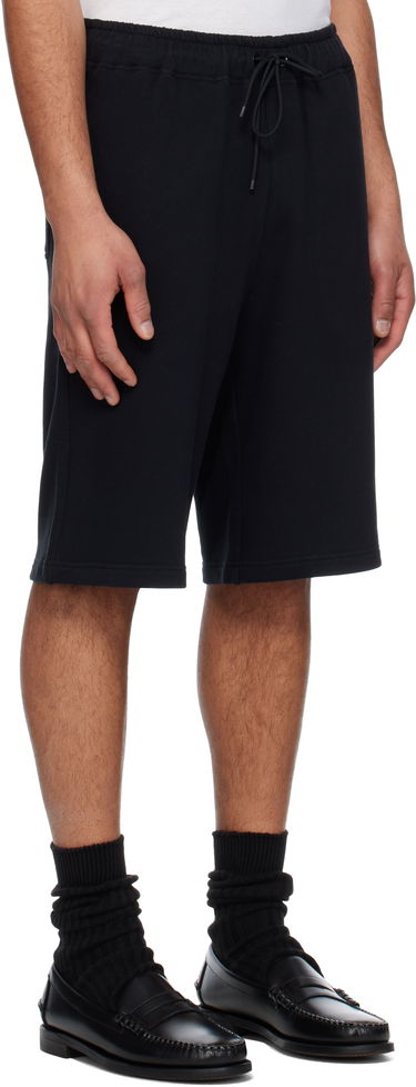 Shorts Moncler Moncler Genius x FRGMT Hiroshi Fujiwara Embroidered Logo Cotton Shorts Svart | K109U8H00001M5214, 1