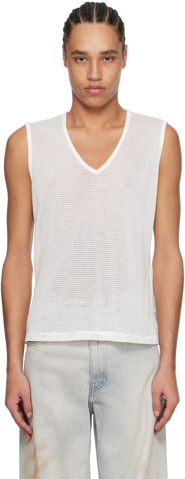 Linne Maison Margiela MM6 Maison Margiela V-Neck Tank Top Vit | SH2NL0008 M20111, 0