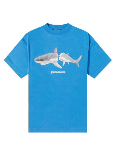 T-shirt Palm Angels Shark Tee Blå | PMAA001S22JER0114501