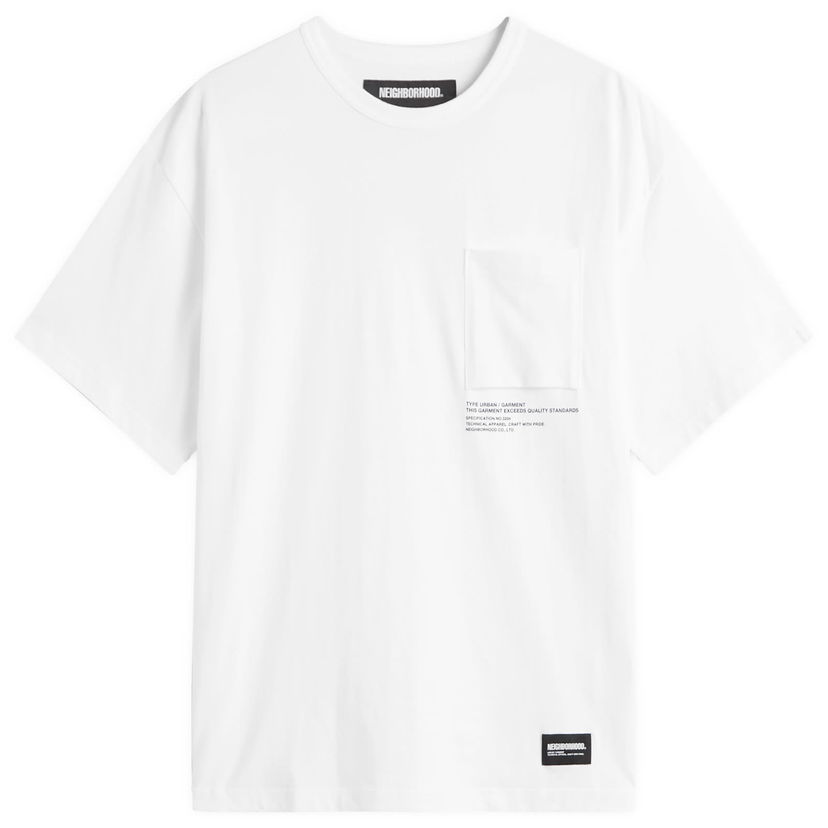 T-shirt Neighborhood Sheltech Pocket Tee, Size Large Vit | 251BWNH-CSM01-WHT
