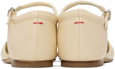 Kläder Aeyde Aeyde Miri Ankle Strap Flats Beige | A11-FL-RKLS08FL47-SS24-100-007, 1