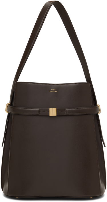 Handväska TOTEME TOTEME Leather Bucket Bag with Belt Brun | 244-WAL0048-LE0025, 0