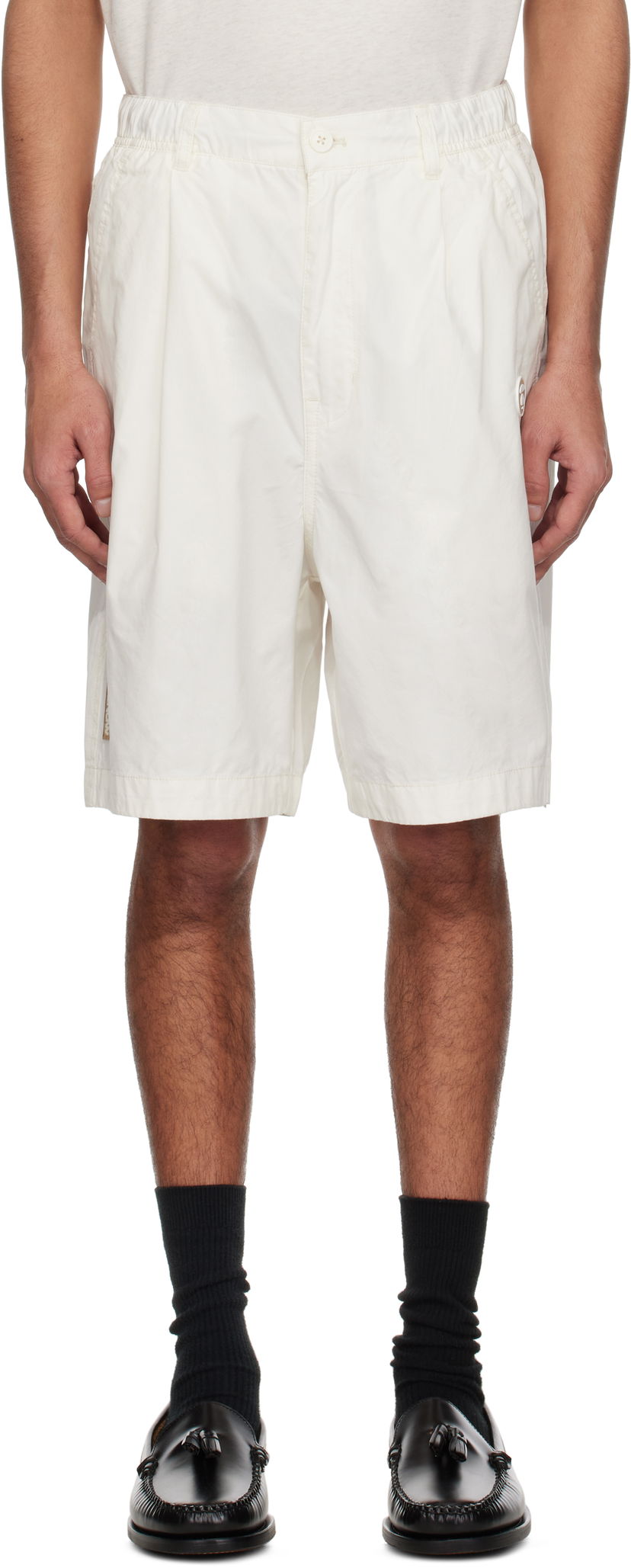 Shorts AAPE by A Bathing Ape AAPE by A Bathing Ape 'AAPE Now' Woven Shorts Vit | AAPSPMB670XXNIVX