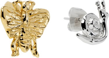 Pin Chopova Lowena Chopova Lowena Best Bugs Moth & Snail Stud Earrings Metallisk | 6578, 1