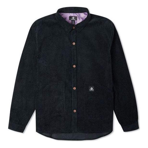 Skjorta Converse Corduroy Button Shirt Svart | 10024006-A01