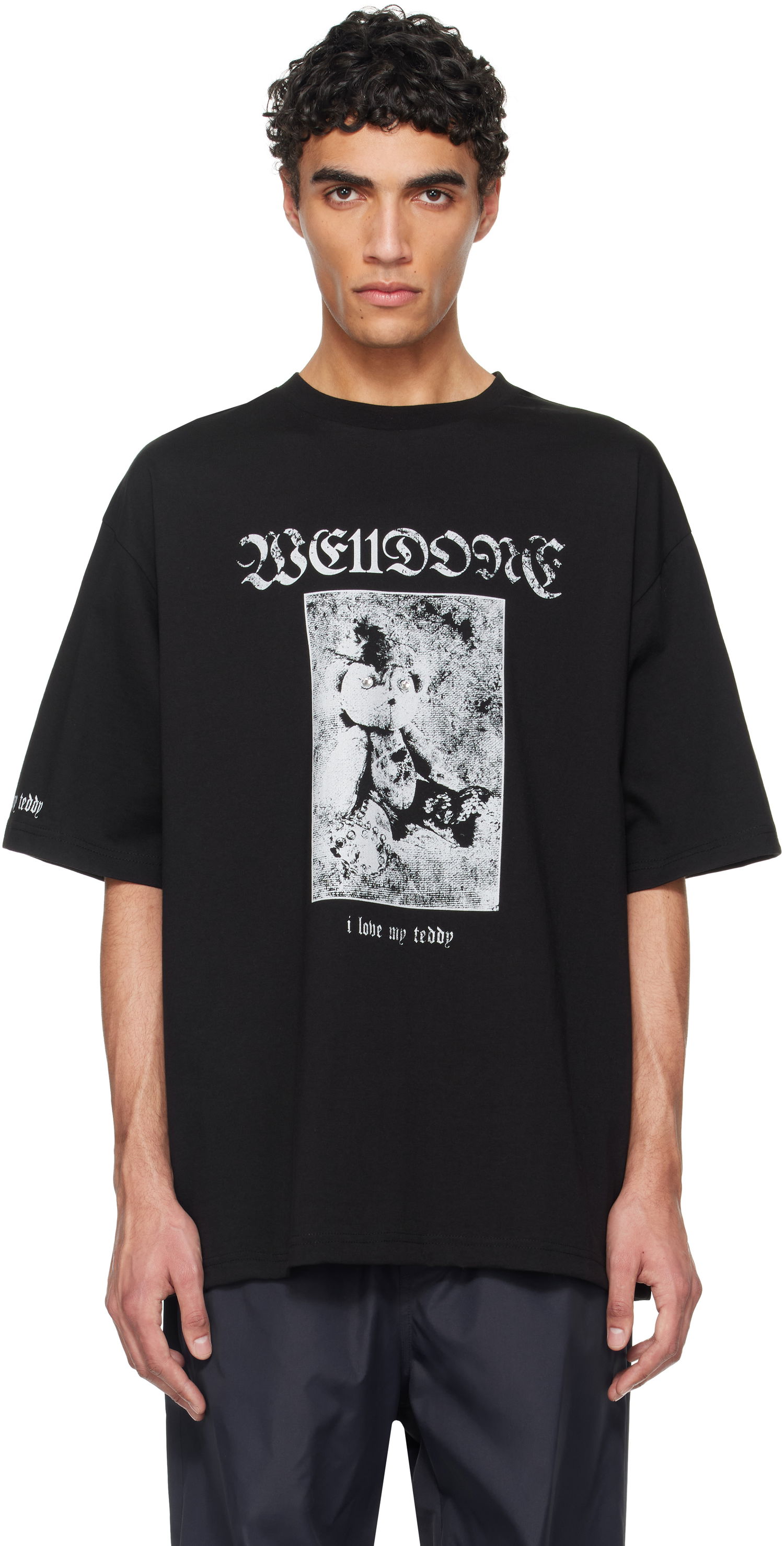 T-shirt We11done We11done Teddy Graphic T-Shirt Svart | WD-TT1-25-796-U-BK, 0