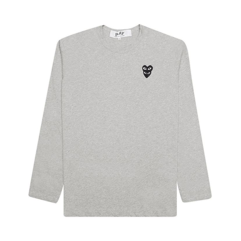 T-shirt Comme des Garçons PLAY Stacked Heart Long-Sleeve T-Shirt Grå | AZ T300 051 1