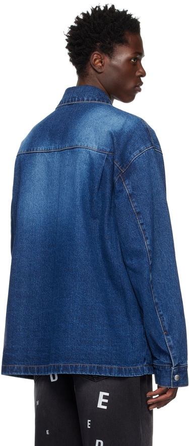 Skjorta We11done Painted Denim Jacket Blå | WD-DJ3-22-312-U-BL, 2