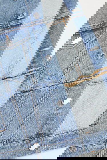 Jacka VETEMENTS VETEMENTS Cut-Up Fitted Denim Jacket Blå | UH76DJ660LB3, 5