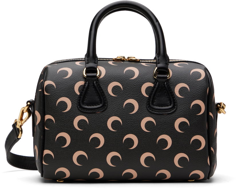 Handväska Marine Serre Marine Serre Moon Print Canvas Strike Bag Svart | WBA019A RWOV0030