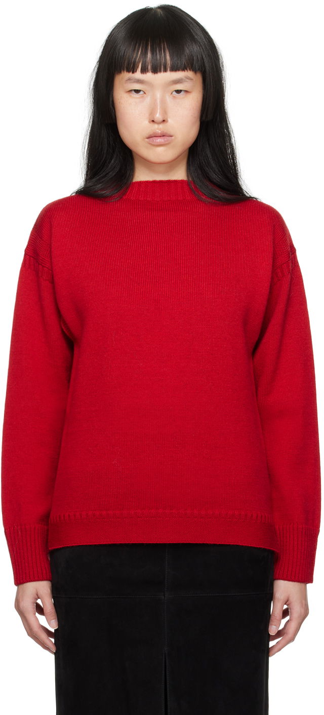 Sweater TOTEME TOTEME Vented Sweater Röd | 234-WRTWTP164-YA0006