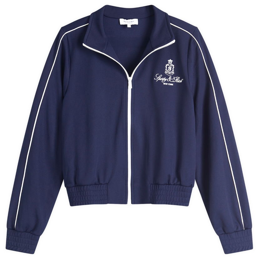 Bomberjacka Sporty & Rich Sporty & Rich Vendome Track Jacket Mörkblå | JA059508205BL32-WHT
